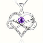 Hot Twelve Birthstone Pendant Necklace, Christmas Birthday Party Gift, Fashionable and Jewelry