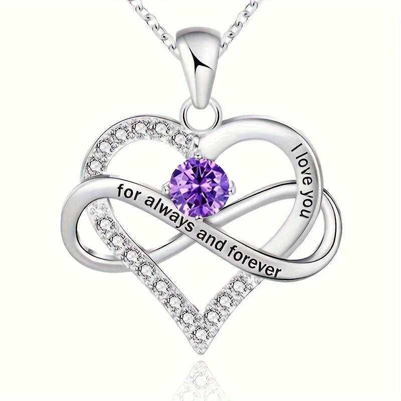 Hot Twelve Birthstone Pendant Necklace, Christmas Birthday Party Gift, Fashionable and Jewelry
