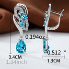 Romantic Flower Dangle Earrings Women Birthstone Party Earrings Jewelry Gifts