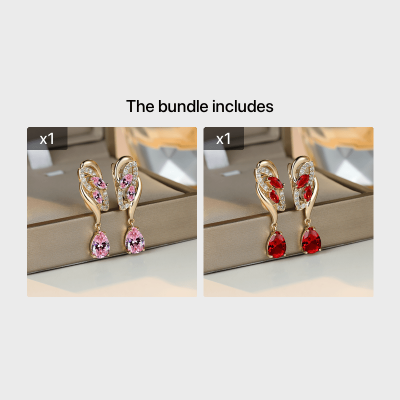 Romantic Flower Dangle Earrings Women Birthstone Party Earrings Jewelry Gifts