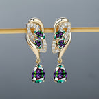 Romantic Flower Dangle Earrings Women Birthstone Party Earrings Jewelry Gifts