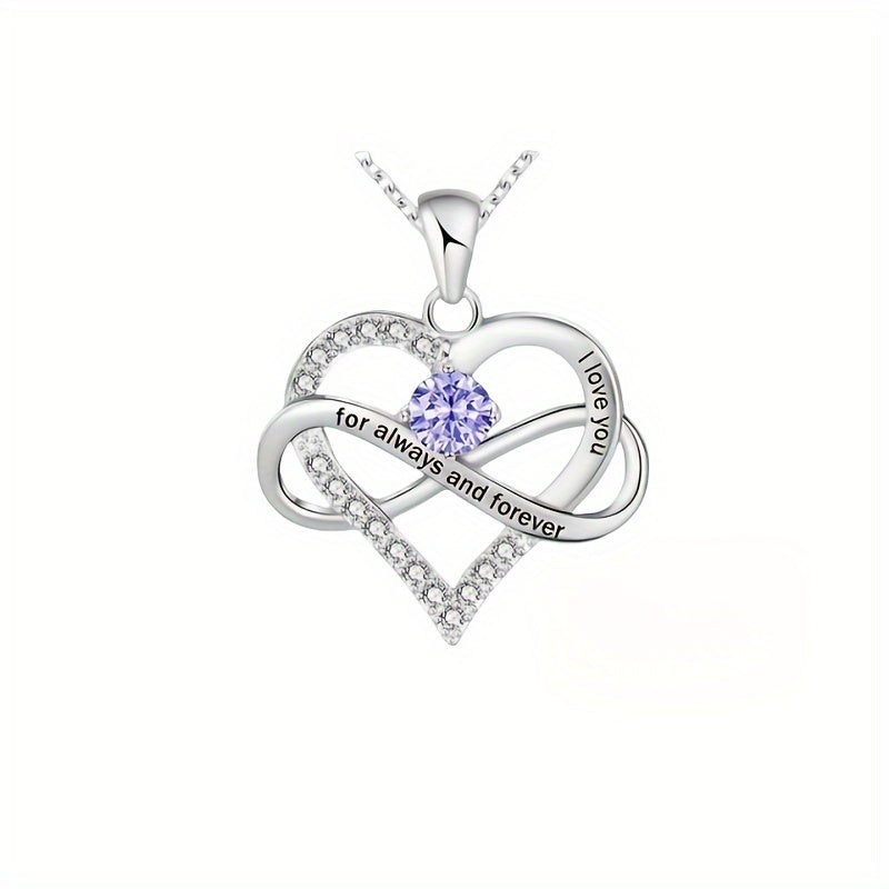 Hot Twelve Birthstone Pendant Necklace, Christmas Birthday Party Gift, Fashionable and Jewelry