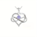 Hot Twelve Birthstone Pendant Necklace, Christmas Birthday Party Gift, Fashionable and Jewelry